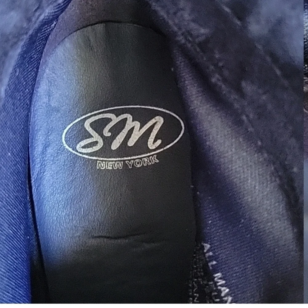 SM New York Blue Suede Boots     Size 7M